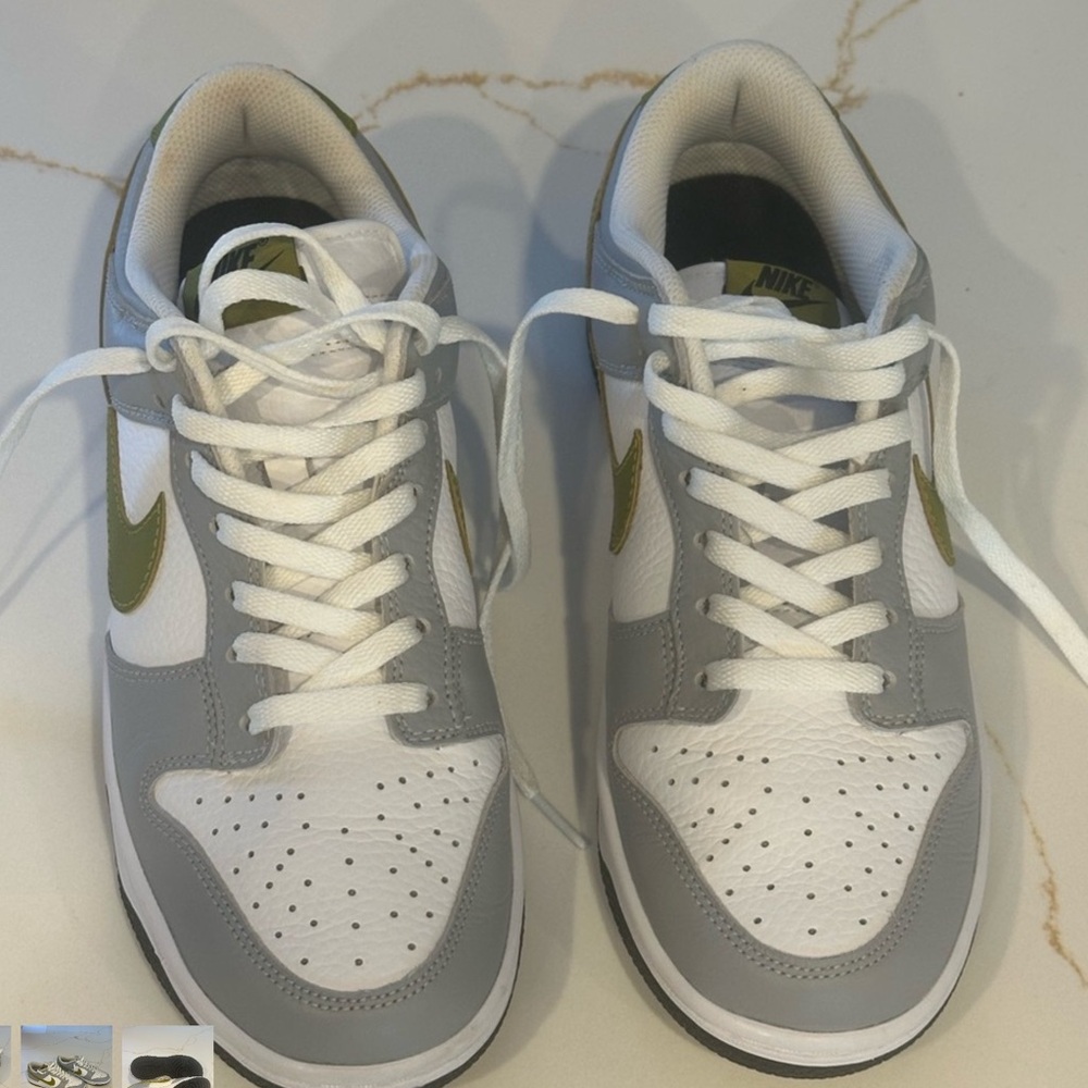 Nike Women's Sneakers White Gray Green - Nike dunk